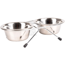  Flamingo Arjun duo fémtál - ezüst 2 x 830 ml kutyatál