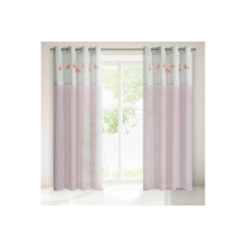 Flamingo Flamingo csipkés dekor függöny  Rózsaszín 140x250 cm lakástextília