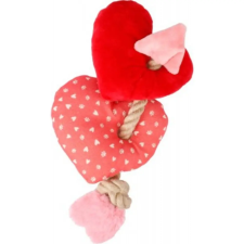 Flamingo Flamingo játék - Lieve plüss szívek kötéllel 1 db játék kutyáknak