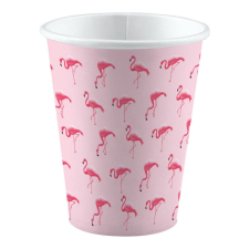 Flamingó Pink papír pohár 8 db-os 250 ml party kellék