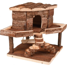 Flamingo RÁGCSÁLÓHÁZ FA HANSY EMELETES ketrec, szállítóbox rágcsálóknak