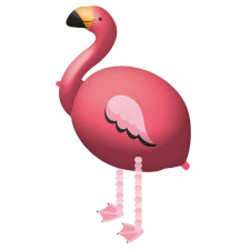 Flamingó sétáló fólia lufi 83 cm party kellék