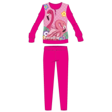  Flamingó téli vastag gyerek pizsama - pamut flanel pizsama - pink - 128