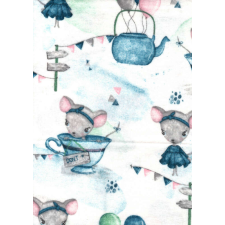 Flanel színes,mintás pelenka 60x80 cm - kis egérke mosható pelenka