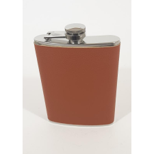  Flaska műbőr borítással, barna dekorációs kellék