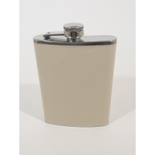  Flaska műbőr borítással, törtfehér dekorációs kellék