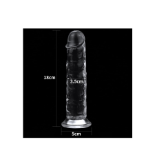  Flawless Clear Dildo-18cm. műpénisz, dildó