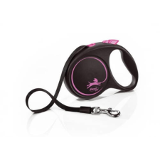 Flexi Black Design "M" (pink) - szalagos automata póráz (5m) nyakörv, póráz, hám kutyáknak