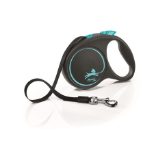 Flexi Black Design szalagos automata póráz L 5m 50kg-ig kék nyakörv, póráz, hám kutyáknak