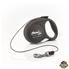 Flexi Fun 5m szalagos automata póráz S 15kg-ig fekete nyakörv, póráz, hám kutyáknak