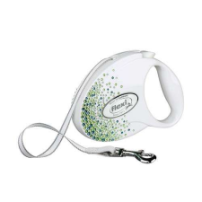  flexi Glam Splash Leaf szalag M 5m fehér 25kg-ig SWAROVSKI® nyakörv, póráz, hám kutyáknak