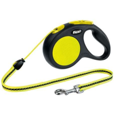 Flexi Neon kötélpóráz - XS, 8 kg-ig, 3 m, sárga-fekete nyakörv, póráz, hám kutyáknak