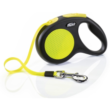 Flexi Neon szalagpóráz - M, 25 kg-ig, 5 m, sárga-fekete nyakörv, póráz, hám kutyáknak