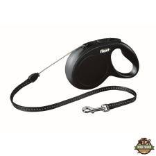 Flexi New Classic zsinóros automata póráz M 5m 20kg-ig fekete nyakörv, póráz, hám kutyáknak