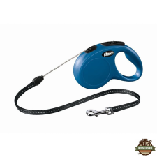 Flexi New Classic zsinóros automata póráz S 5m 12kg-ig kék nyakörv, póráz, hám kutyáknak