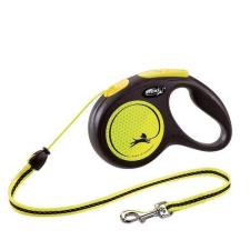  flexi New Neon zsinór M 5m sárga 20kg-ig nyakörv, póráz, hám kutyáknak