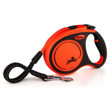 Flexi Xtreme "L" (black/orange) - szalagos automata póráz (5m) max:65kg nyakörv, póráz, hám kutyáknak