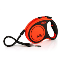 Flexi Xtreme "M" (black/orange) - szalagos automata póráz (5m) max:35kg nyakörv, póráz, hám kutyáknak