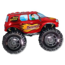 Flexmetal Monster truck fólia lufi - 60 cm, piros (901675R) (901675R) party kellék