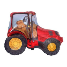 Flexmetal Traktor fólia lufi, piros - 35 cm party kellék