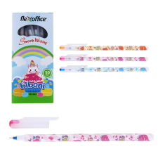 FLEXOFFICE Biboni Kupakos golyóstoll - 0.3 mm / Kék (50db) (FO-052) toll