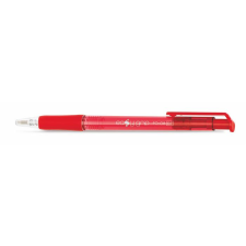 FLEXOFFICE EasyGrip nyomógombos golyóstoll - 0.4mm / Piros (12 db) toll