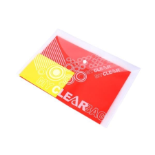 FLEXOFFICE Irattartó tasak, A4, PP, patentos, 180 mikron, FLEXOFFICE "FO-CBF05", áttetszõ irattartó