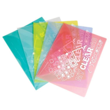 FLEXOFFICE Irattartó tasak, A4, PP, patentos, 180 mikron, FLEXOFFICE "FO-CBF05", vegyes színek irattartó