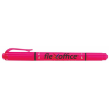 FLEXOFFICE Szövegkiemelő, 1,0/4,0 mm, kétvégű, FLEXOFFICE HL01, rózsaszín (FOHL01R) filctoll, marker