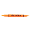 FLEXOFFICE Szövegkiemelő, 1,0/4,0 mm, kétvégű, FLEXOFFICE "HL01", narancs