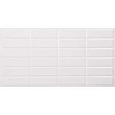 Flexwall White Seam fehér csempe, fehér fuga PVC falpanel 96x48 cm tapéta, díszléc és más dekoráció