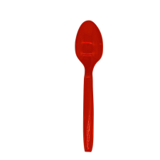 Flippy 16 db eldobható kanál készlet, KeepHome, műanyag, 15 cm, piros party kellék