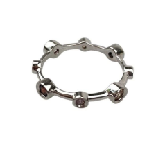 Flippy 925 Ezüst gyűrű, kör alakú, színes kövekkel M54 gyűrű