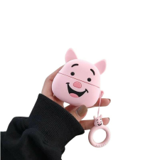Flippy AirPods tok 1-es típusú bilincsgyűrűvel, rózsaszín malac fülhallgató, fejhallgató tok
