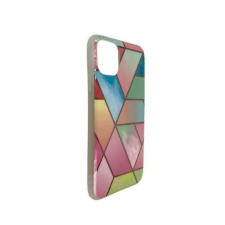 Flippy Apple iPhone 11 Pro Max Soft IMD TPU márvány geometriai rózsaszín tok tok és táska