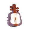 Flippy Éjszakai fény, KeepHome, szemvédelemmel, hegedűmodell, meleg fény, USB töltés, ABS, 14,3x5x9,9 cm, lila/narancs