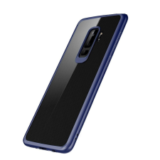 Flippy Huawei P20 Lite átlátszó tok, kék szélekkel tok és táska