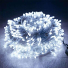Flippy karácsonyi fényberendezés, jégcsap típusú fényfüggöny, 80 m, 1920 hideg hatású fehér  LED izzóval, villanó fényjátékkal, tartozék akkumulátorral 6.5 m gumi burkolatú átlátszó vezetékke