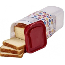 Flippy Kenyértároló doboz, KeepHome, műanyag, 34 x 13 cm, frissen tart, piros fedél papírárú, csomagoló és tárolóeszköz