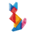 Flippy Mágneses Tangram játék, Flippy, 7 mágneses darab, geometriai formák, 3 év, EVA, ABS, mágnes, 10,5 x 10,5 x 2,2 cm, többszínű