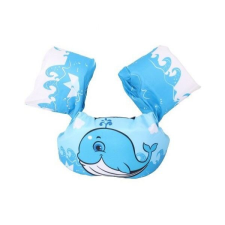 Flippy Mentőmellény gyerekeknek úszóuszonyos, KeepHome, Blue, Whale mintás úszógumi, karúszó