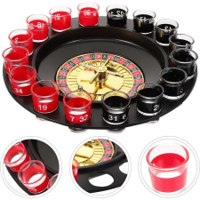 Flippy rulett játék, shot szemüveggel és blackjack játéktáblával, 31 cm, többszínű ajándéktárgy