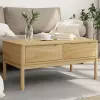  FLORO viaszbarna tömör fenyőfa dohányzóasztal 99 x 55,5 x 45 cm
