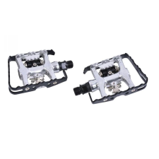 FLR MP-121 kombinált pedál, Shimano kompatibilis, fekete-ezüst kerékpár hajtómű