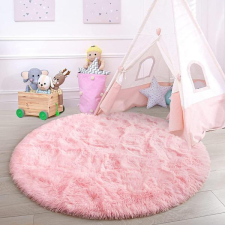  Fluffy rózsaszín szőnyeg kör alak átmérő: 60cm holm8060 lakástextília