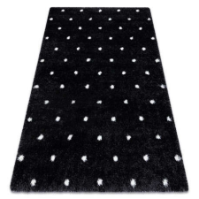 Fluffy Szőnyeg FLUFFY 2370 shaggy pontok - antracit / fehér 140x190 cm lakástextília