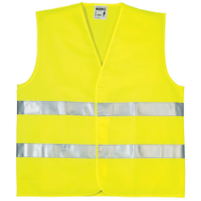 FLUO JÓL LÁTHATÓSÁGI MELLÉNY,2 KERESZTCSÍK,SÁRGA_XXXXL csgt láthatósági ruházat