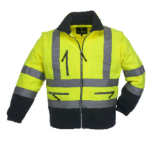 FLUO PULÓVER LEVEHETŐ UJJÚ SÁRGA/KÉK_L (ST) láthatósági ruházat