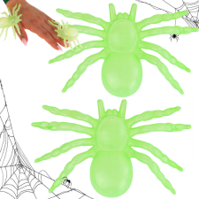  Fluoreszkáló nagy Pókok 11 cm 2db/cs party kellék