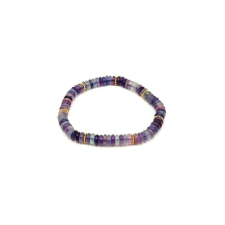 Fluorit korong karkötő köztessel 6x2mm karkötő